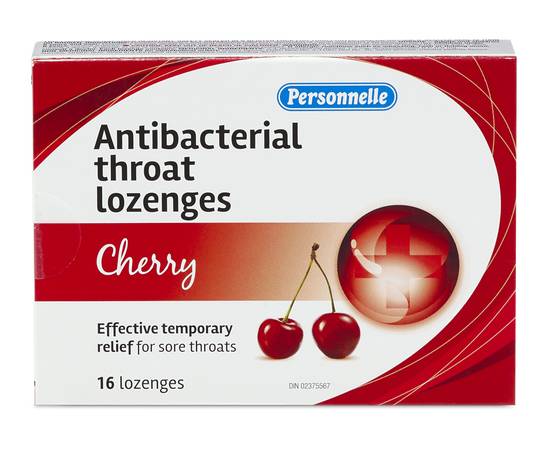 Personnelle Antibacterial Throat Lozenges (16 units, cherry)