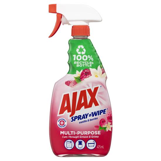 Ajax Spray n' Wipe Multi-Purpose Cleaner Trigger Vanilla & Berries Surface Spray 475mL