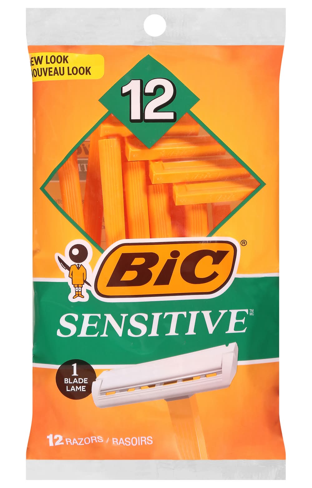 BiC Sensitive Single Blade Razors (3.2 oz, 12 ct)