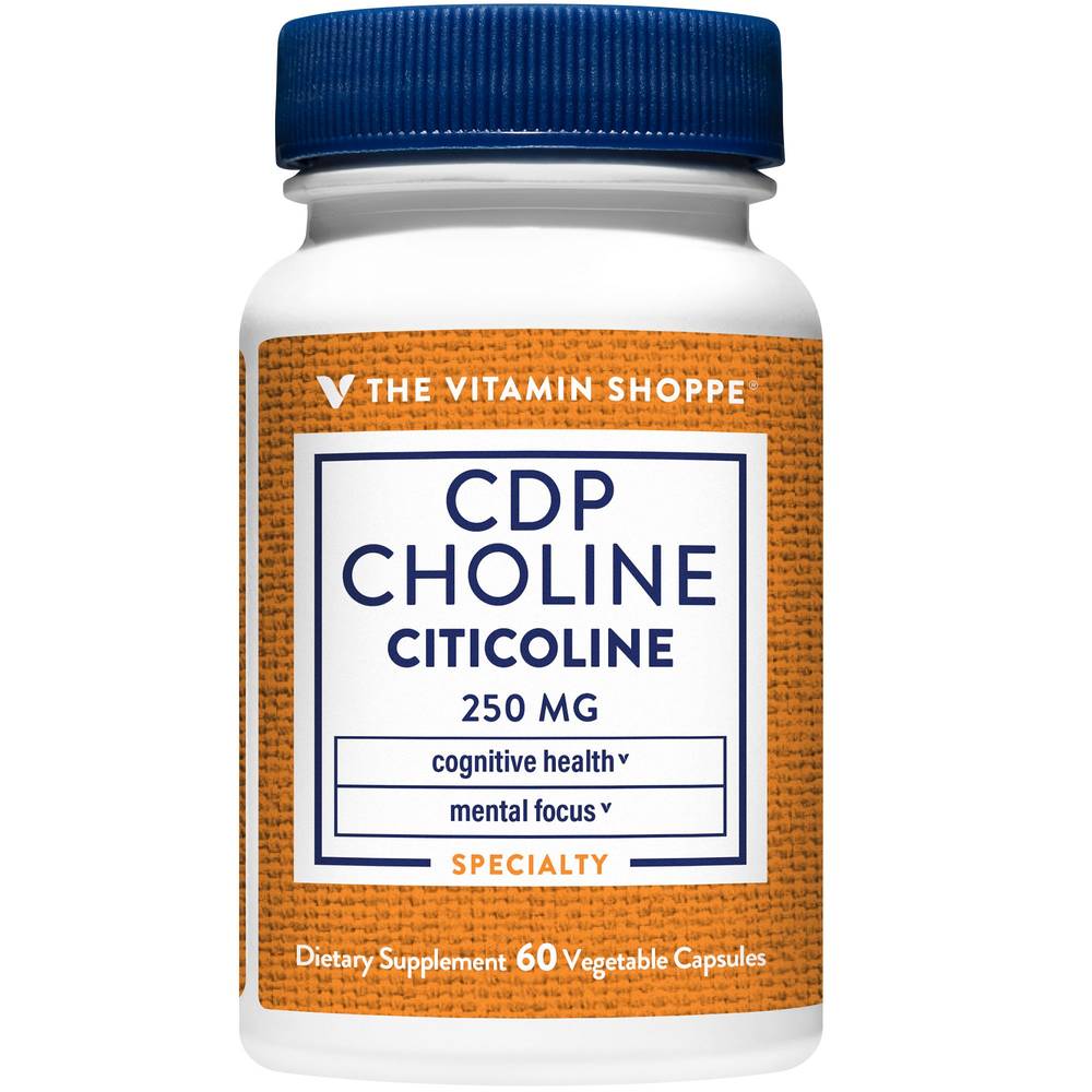 The Vitamin Shoppe Cdp Citicoline 250 mg Vegetable Capsules
