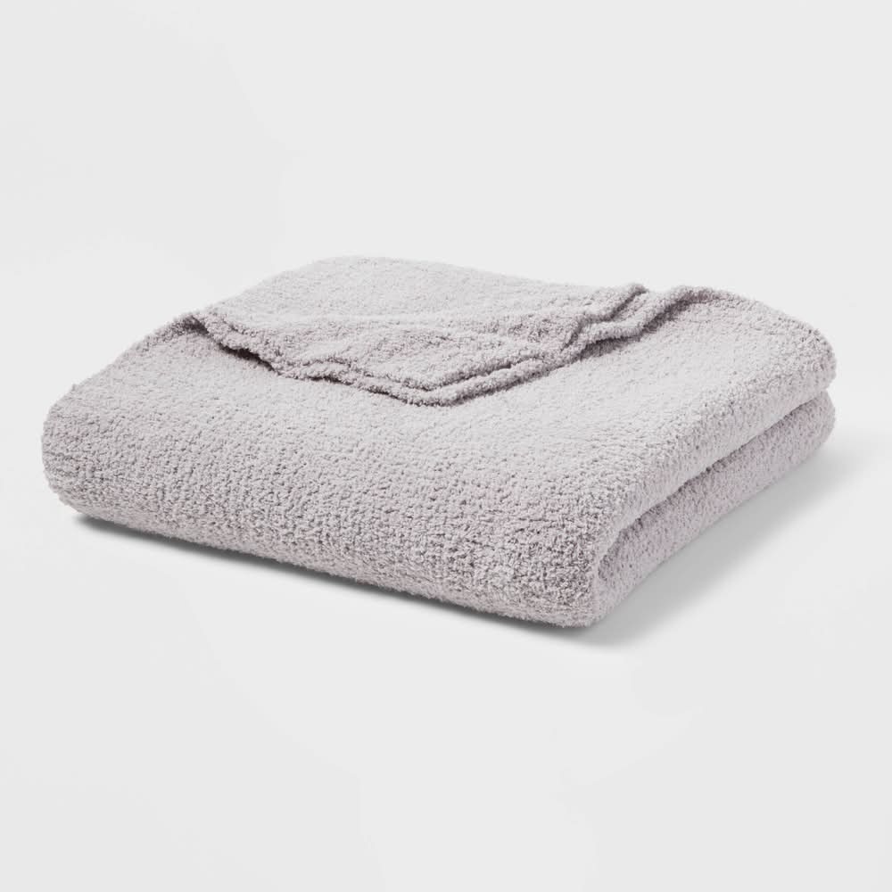 Threshold Cozy Chenille Bed Blanket, Full/Queen, Gray