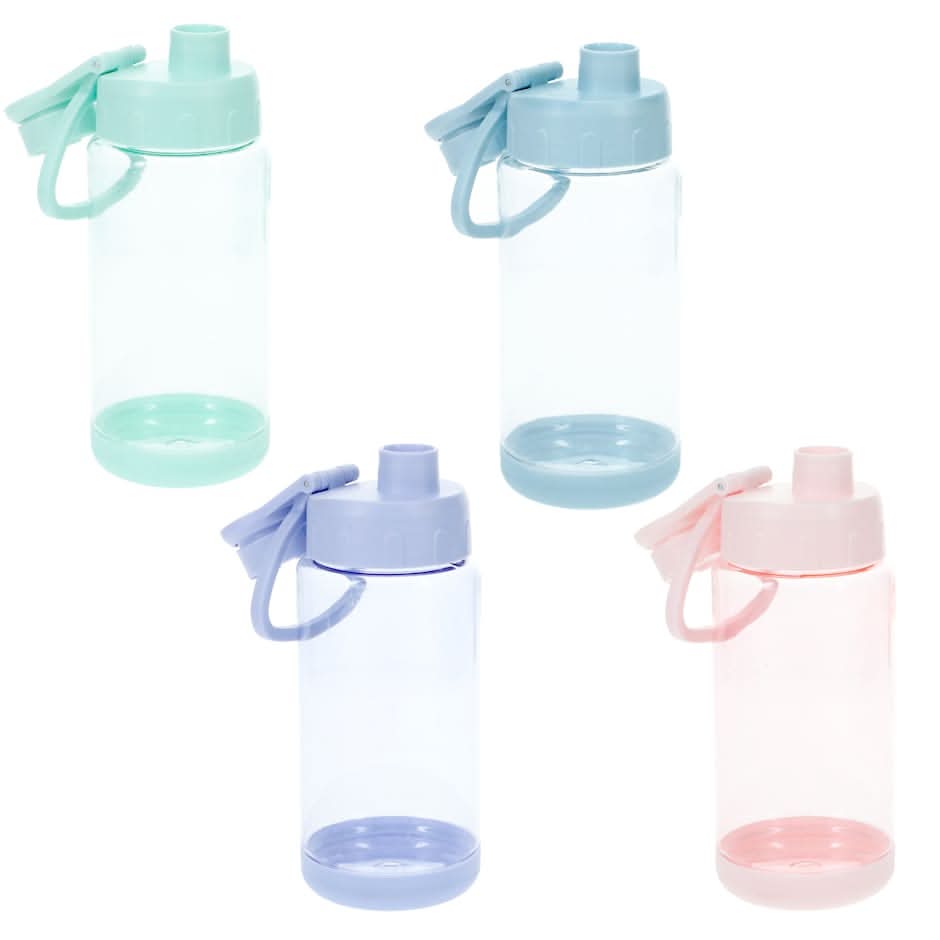 Plastic Water Bottle With Handle, Assorted Colors, 1-ct.