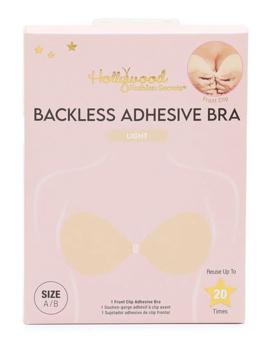 Hollywood Fashion Secrets Backless Adhesive Bra - Light Color (Beige One Size)