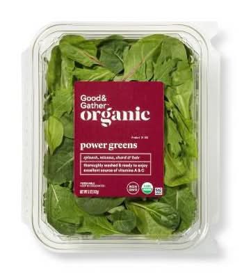 Good & Gather Organic Power Greens Spinach Mizuna Chard & Kale (5 oz)