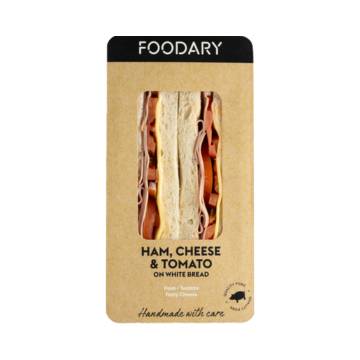 Foodary Ham Cheese Tomato Sandwich on White Bread 192g