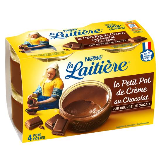 Nestlé - La laitière petit pot de crème chocolat  (4 pièces)
