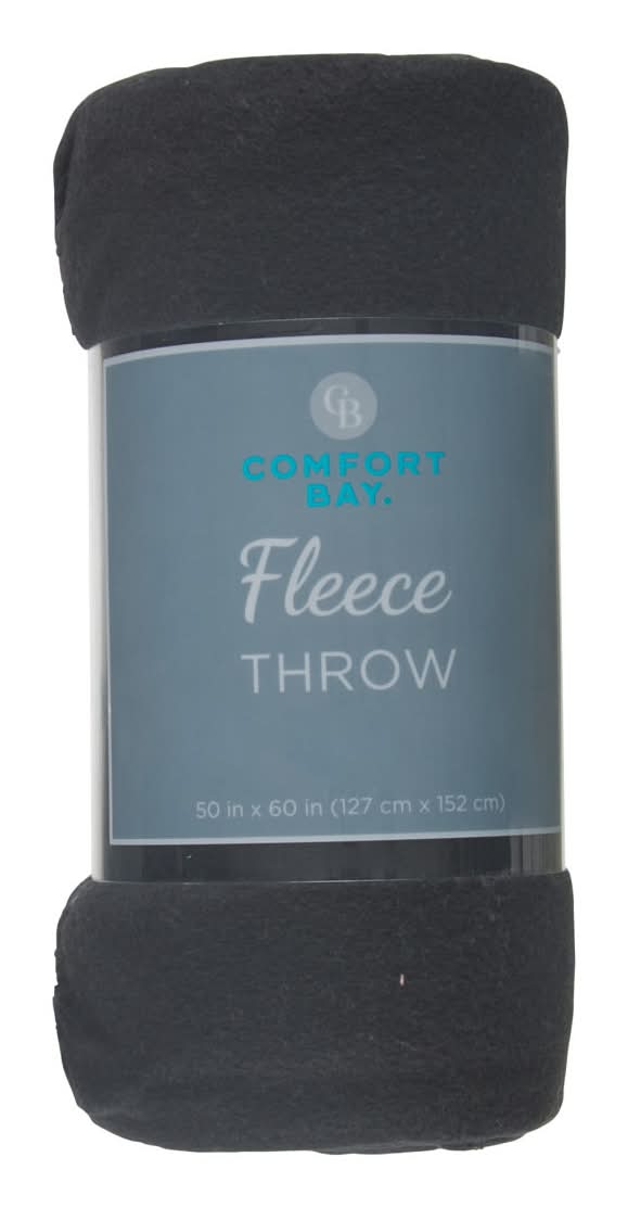 Comfort Bay Fleece Throw 50 In X 60 In Assorted