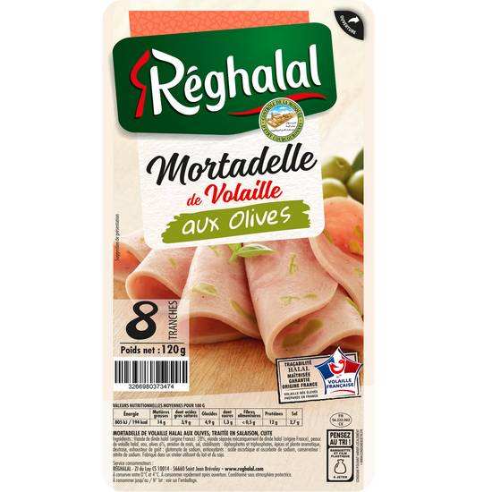 Réghalal - Mortadelle olive (8 pièces)