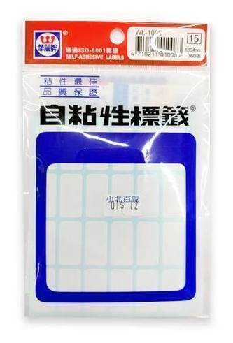 華麗自黏性標籤#WL1008(12*24mm*360張)#4710211010083