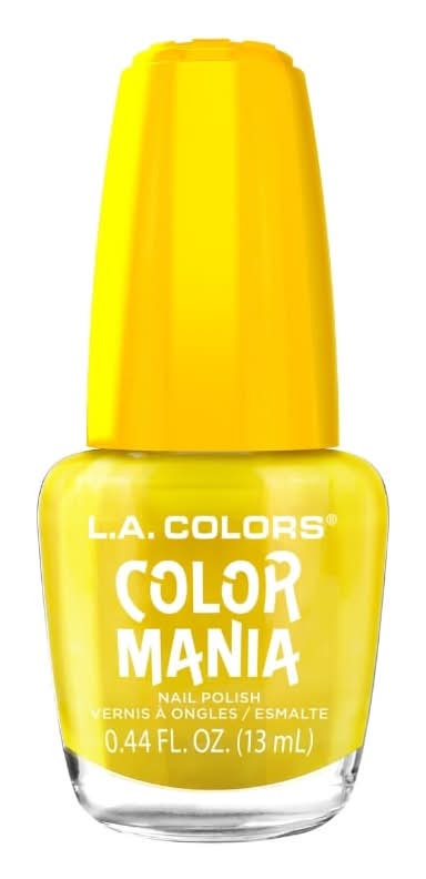 L.A. Colors Color Mania Nail Polish in Squeeze, Yellow (0.44 fl oz)