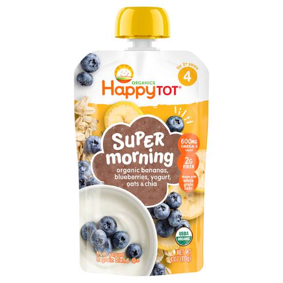Happy Tot Stage 4 Super Morning (bananas-blueberries-yogurt-oats)