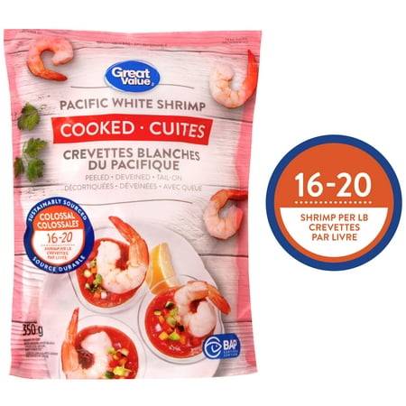 Great Value Cooked Pacific White Shrimp