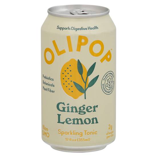 Olipop Ginger Lemon Sparkling Tonic (12 fl oz)