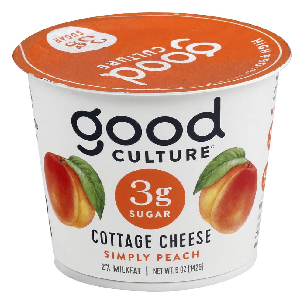 Good Culture Simply Peach Cottage Cheese 2% Milkfat (5 oz)