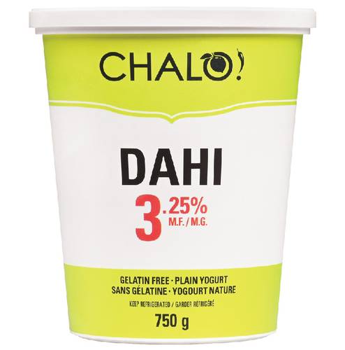 Chalo! Dahi 3.25% Plain Yogurt (750 g)