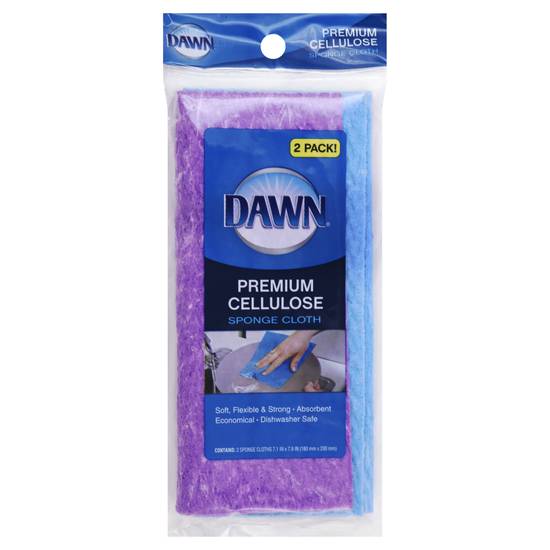 Dawn Premium Cellulose Sponge Cloth (2 cloths)
