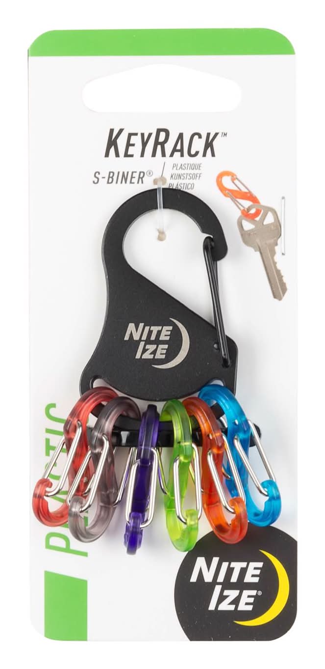 Nite Ize Keyrack Stainless Steel Black S-Biner Carabiner Key Chain