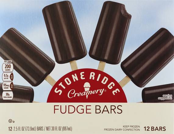 Stone Ridge Creamery Fudge Ice Cream Bars (12 ct)