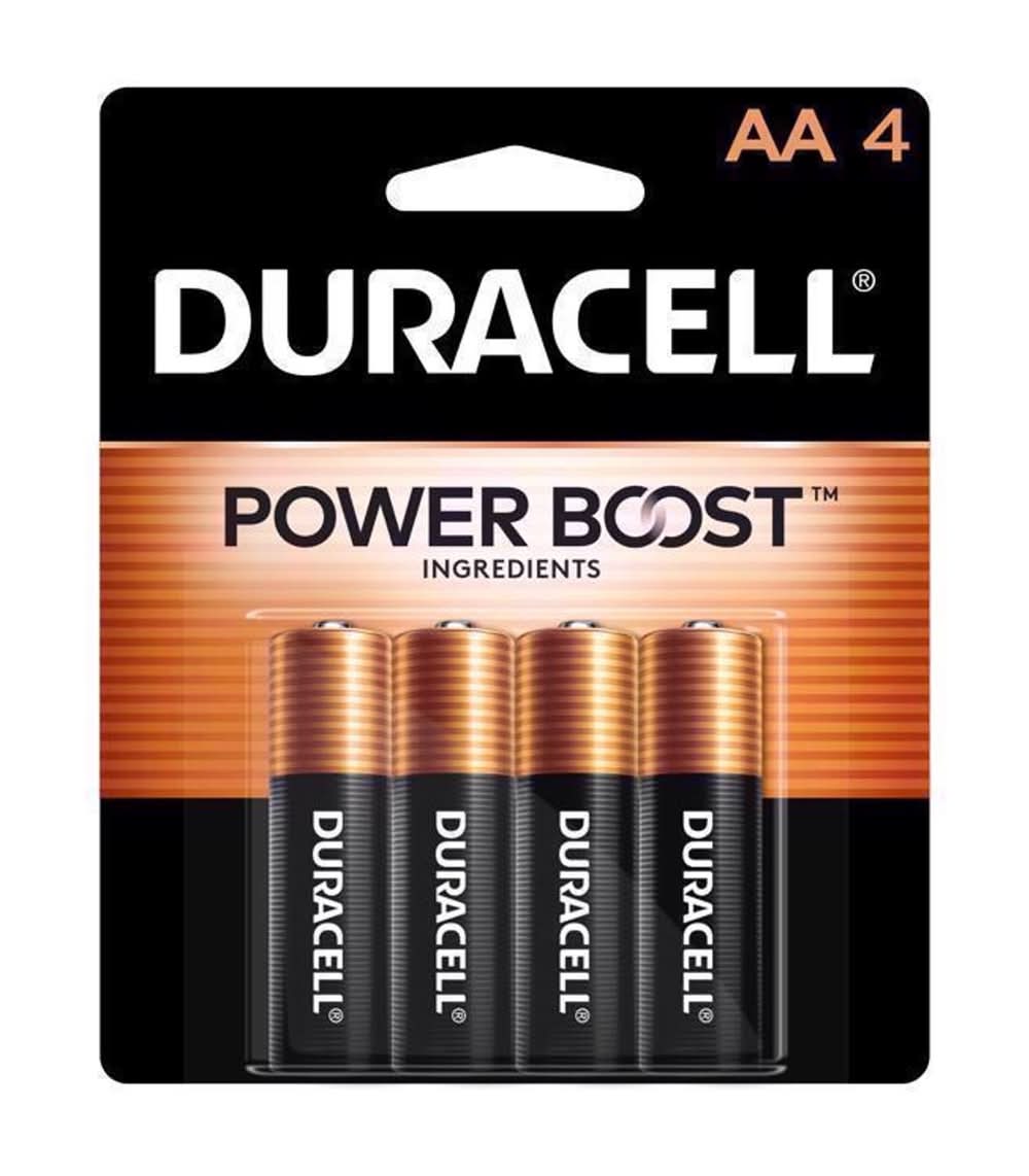 Duracell Coppertop Aa Alkaline Batteries 4 Pk Carded
