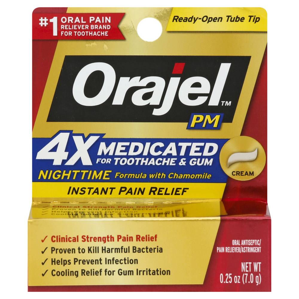 Orajel Severe Pm Toothache & Gum Relief Cream (0.3 oz)
