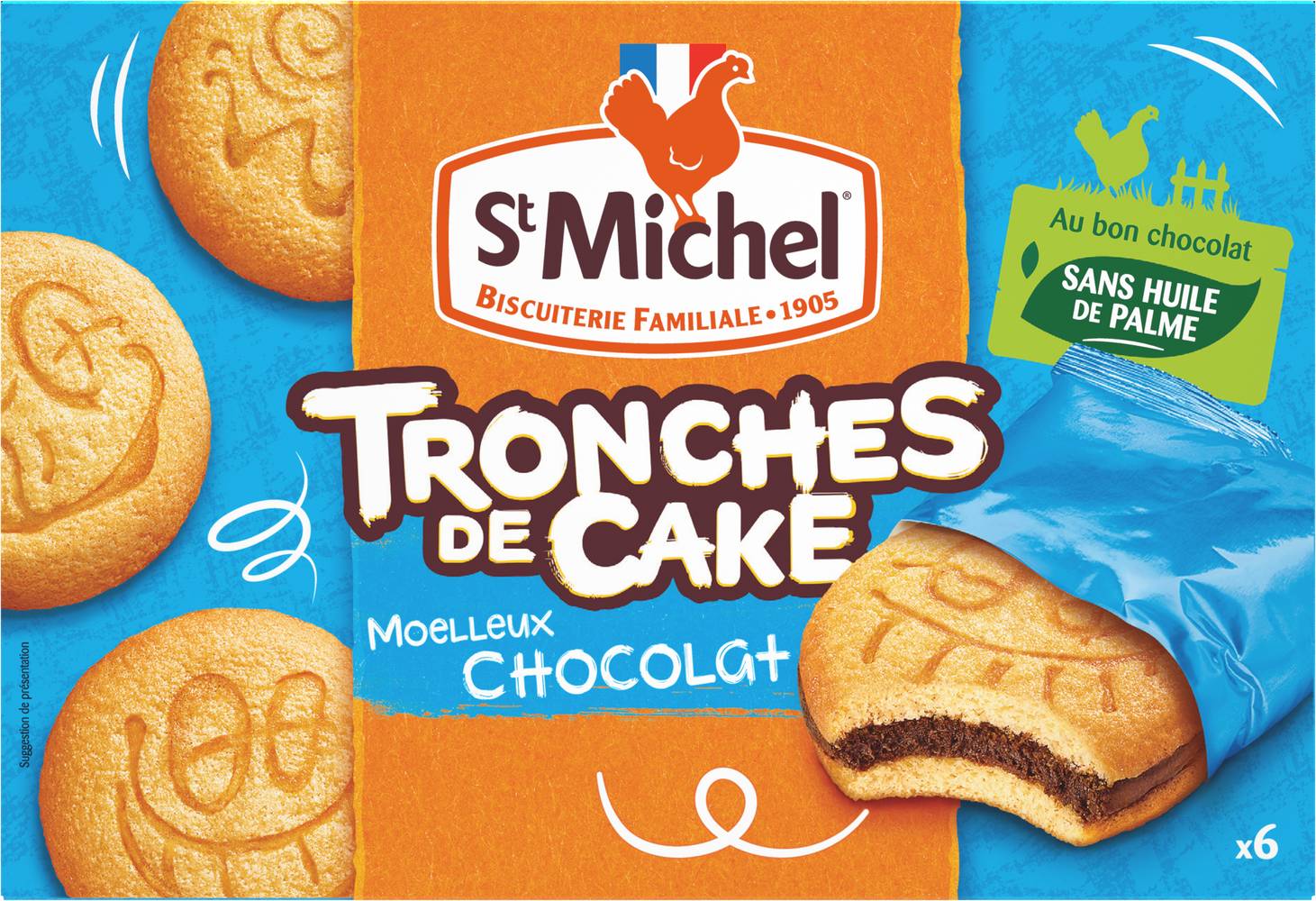 St Michel - Biscuits tronches de cake moelleux chocolat (170g)