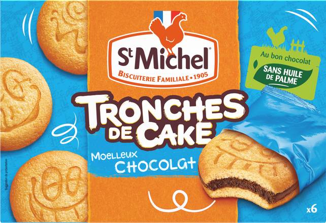 St Michel - Biscuits tronches de cake moelleux chocolat (6 pièces)