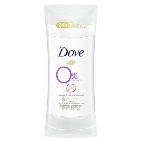 Dove 0% Aluminum Coconut and Pink Jasmine Deodorant (74 g)