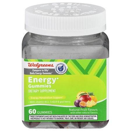 Walgreens Energy Gummies Natural Fruit - 60.0 ea