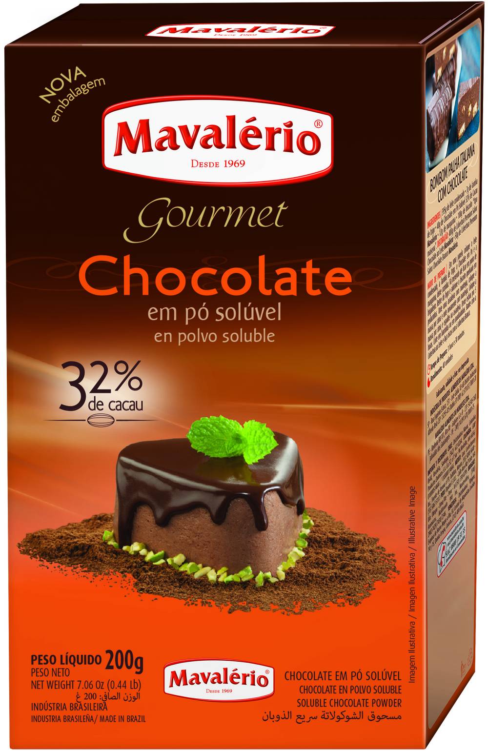Mavalério chocolate em pó 32% cacau