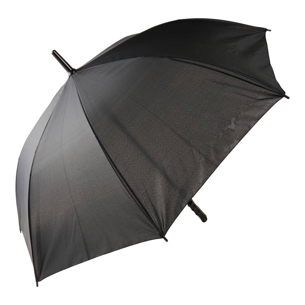 Parapluie grand solide (Taille unique, Noir) / Large Solid Stick Umbrella (OSFM, Black)