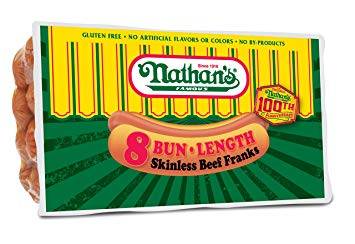Nathan's Famous Beef Franks, 10:1 - 5 lbs