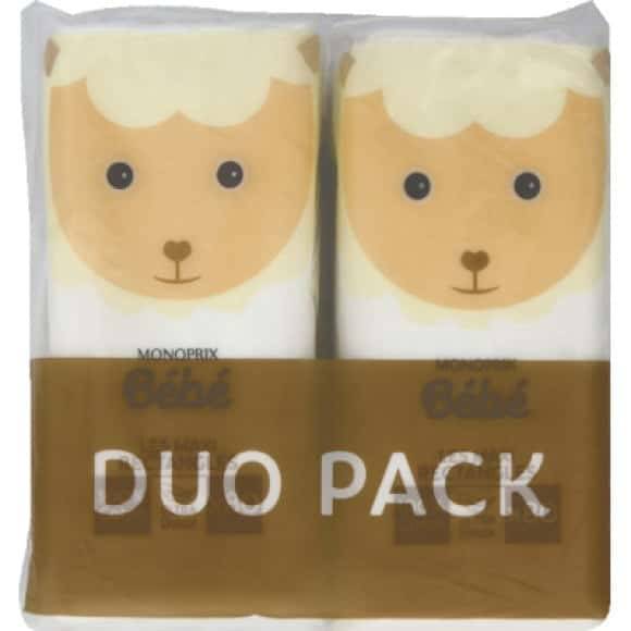 Monoprix Bébé Les Maxi Rectangles 100% Coton Ultra Doux Les 2 Paquets De 80 Cotons