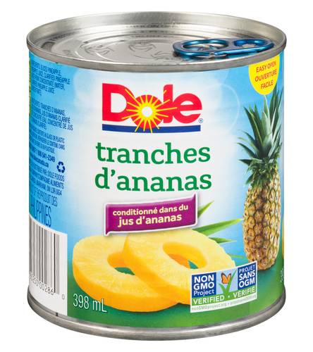 Dole tranches d'ananas dans du jus d'ananas - pineapple slices in pineapple juice