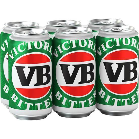 Victoria Bitter Can 6x375mL