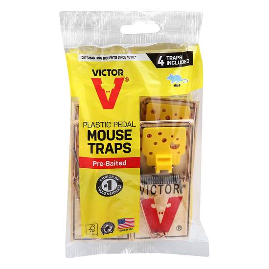Victor Plastic Pedal Pre-Baited Mouse Traps