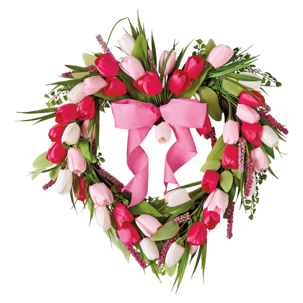Kirkton House Pastel Tulips Floral Wreath