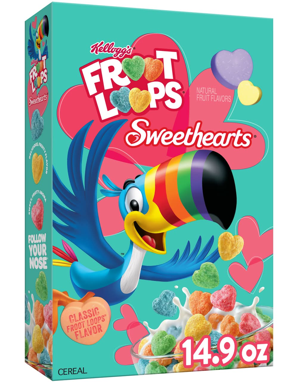 Froot Loops Kellogg's Breakfast Cereal Original Valentine's Day Cereal (14.9 oz)