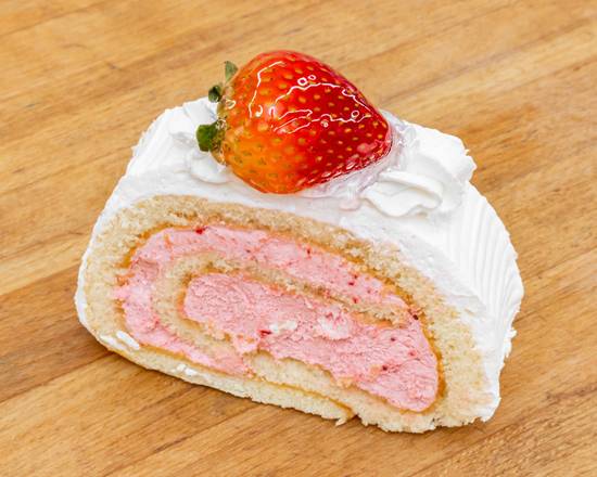 Strawberry Mousse Custard Cake Slice