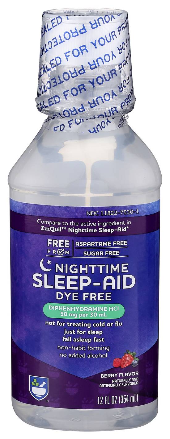 Rite Aid Zzzquil Sleep Liquid Dye Free (berry)