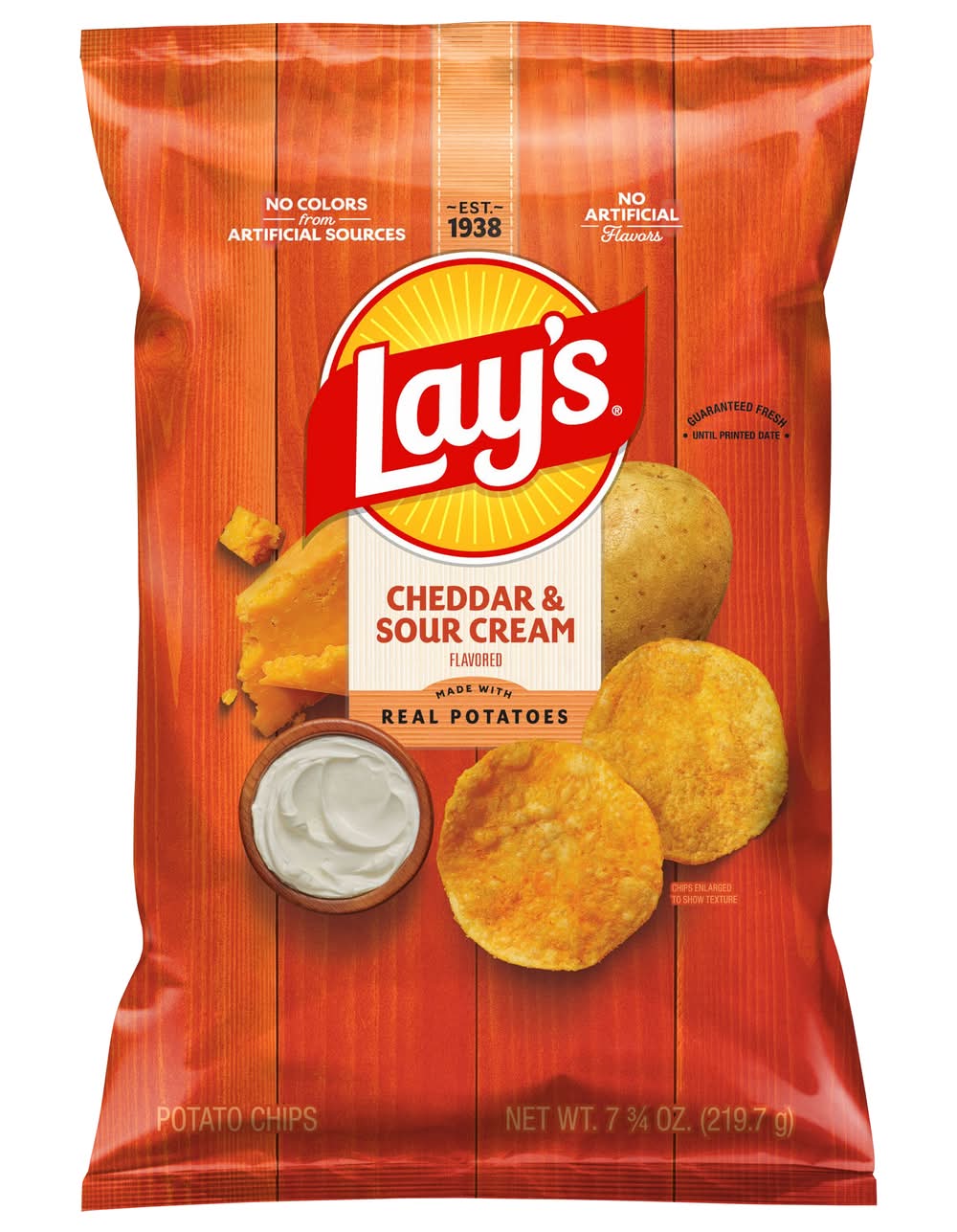 Lay's Real Potato Chips, Cheddar-Sour Cream (7.75 oz)