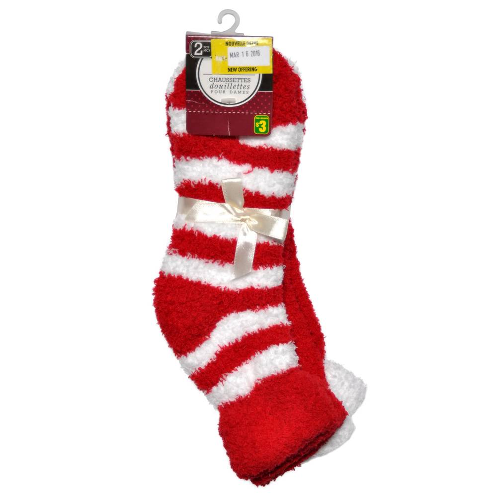 Ladies Cozy Socks with Ribbon