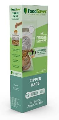 FoodSaver Handheld Vacuum Sealer Gallon Zipper Bags (12 ct)