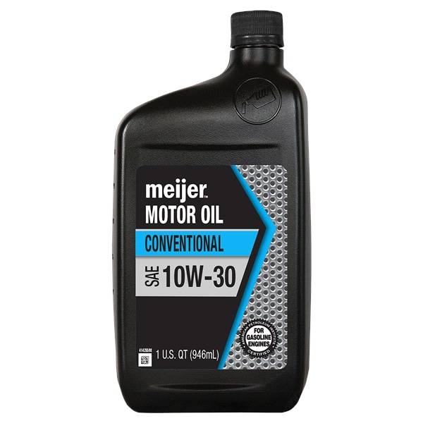 Meijer Conventional SAE 10W-30 Motor Oil, 1 qt