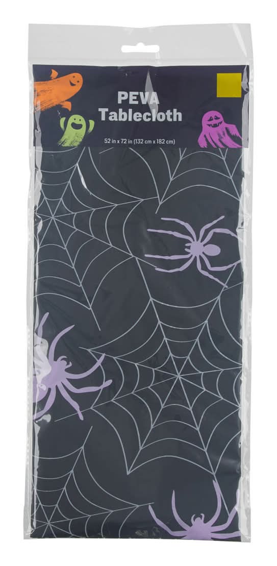 Halloween Black Peva Tablecloth 52x72 In