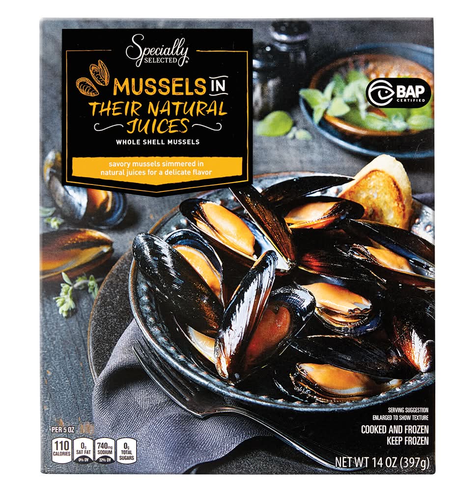 Specially Selected Mussels in Natural Juices (14 oz)
