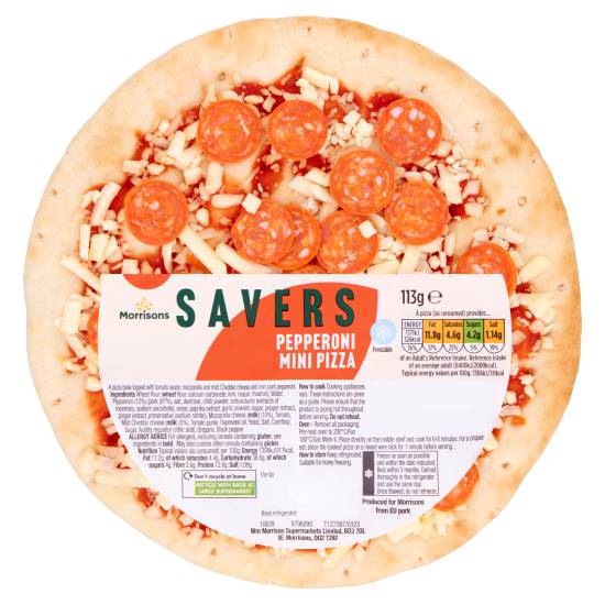 Morrisons Savers Pepperoni Mini Pizza (113g)