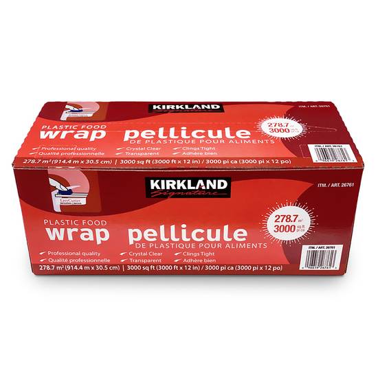 Kirkland Signature Pellicule 12" 3000 Sq.ft Plastic Food Wrap (1 ct)