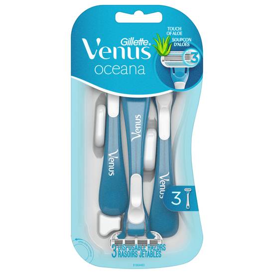 Gillette Venus Oceana Disposable Blades Razors (3 ct)