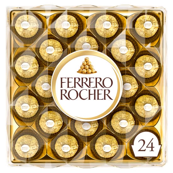Ferrero Rocher Diamond Hazelnut Milk Chocolate Gift Box (24 pack)