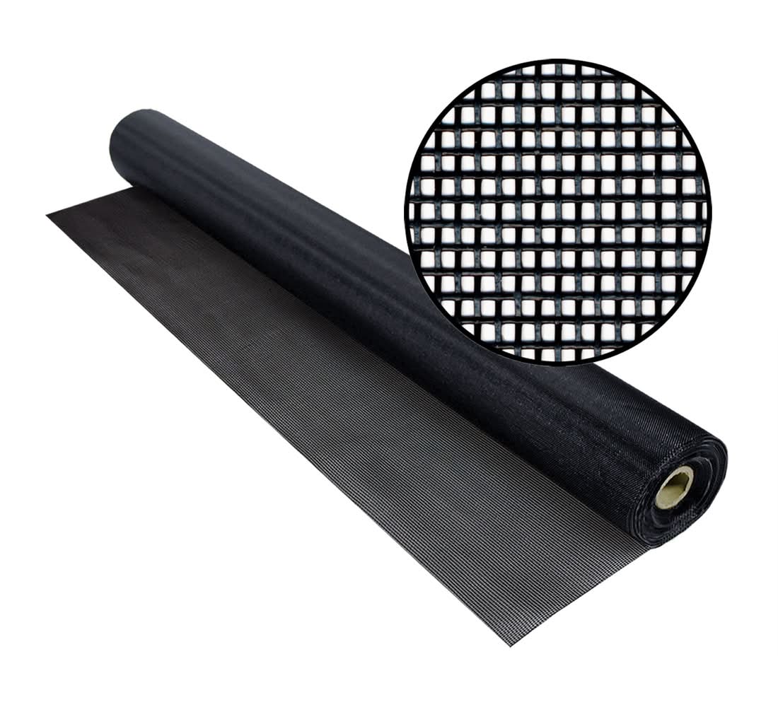 Phifer TuffScreen 6-ft x 25-ft black Polyester Screen mesh
